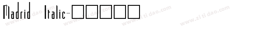 Madrid Italic字体转换